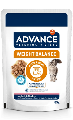 Advance Vet Gato Controlo de Peso — Caixa com 12 saquetas de 85 g