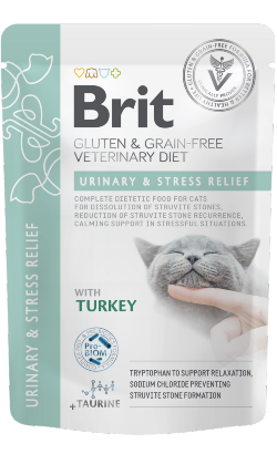 Brit Veterinary Diet Cat Urinary & Stress Relief Peru em Molho — 85 g