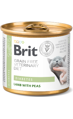 Brit Veterinary Diet Cat Diabetes Borrego & Ervilha — 200 g