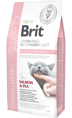 Brit Veterinary Diet Cat Hypoallergenic Salmão & Ervilha — 400 g