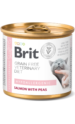 Brit Veterinary Diet Cat Hypoallergenic Salmão & Ervilha — 200 g