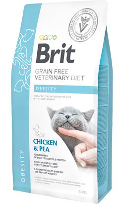 Brit Veterinary Diet Cat Obesity Frango & Ervilha — 400 g