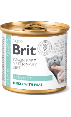 Brit Veterinary Diet Cat Struvite Peru & Ervilhas — 200 g