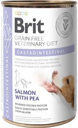 Brit Veterinary Diet Gastrointestinal Salmão & Ervilha — 400 g