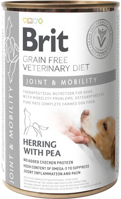 Brit Veterinary Diet Articulações & Mobilidade Sem Cereais com Arenque & Ervilha — 400 g