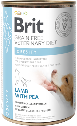 Brit Veterinary Diet Obesidade Sem Cereais com Cordeiro & Ervilha — 400 g