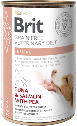 Brit Veterinary Diet Renal Sem Cereais com Atum, Salmão & Ervilha — 400 g